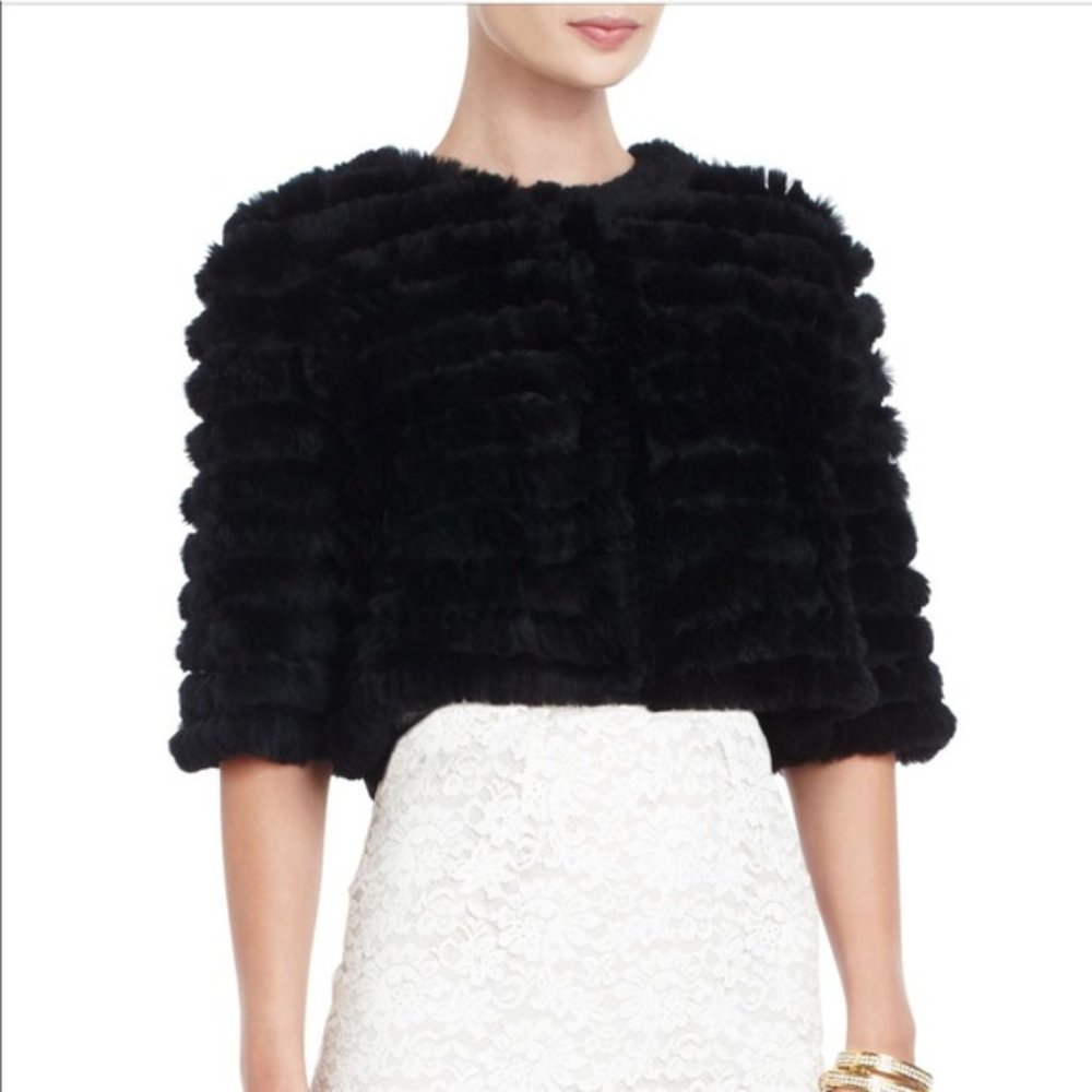 Black Sophiana Fur Cardigan